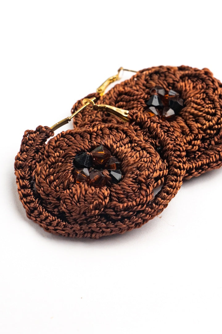 Aretes Café Flor