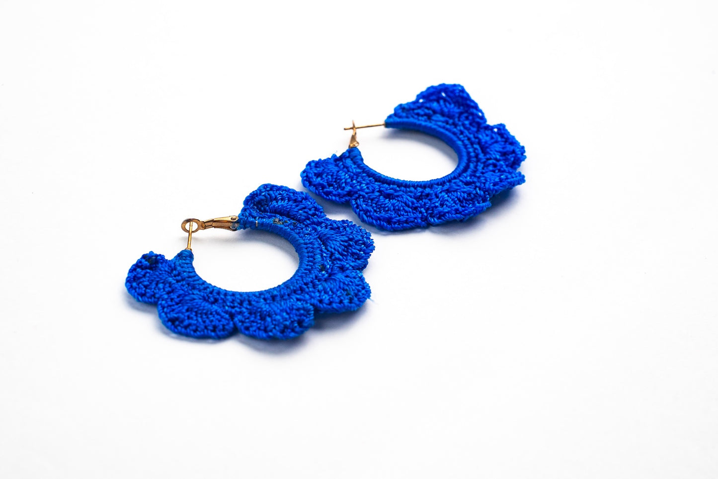 Aretes Flor Tejida